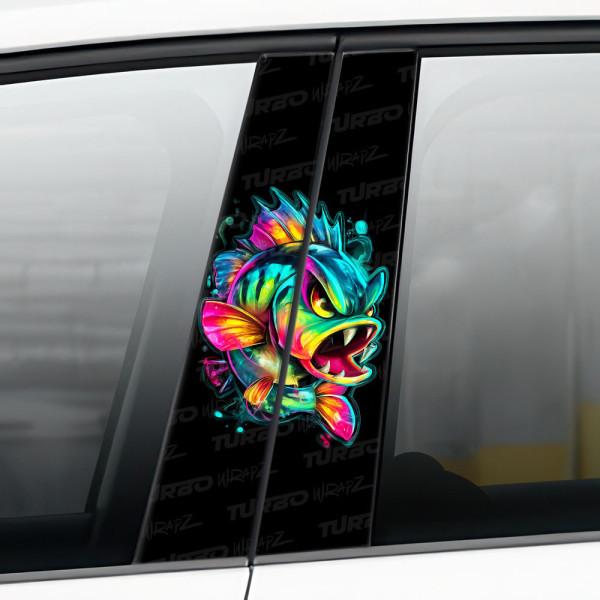 Sticker for car pillar Zły okoń | TurboWrapz.com