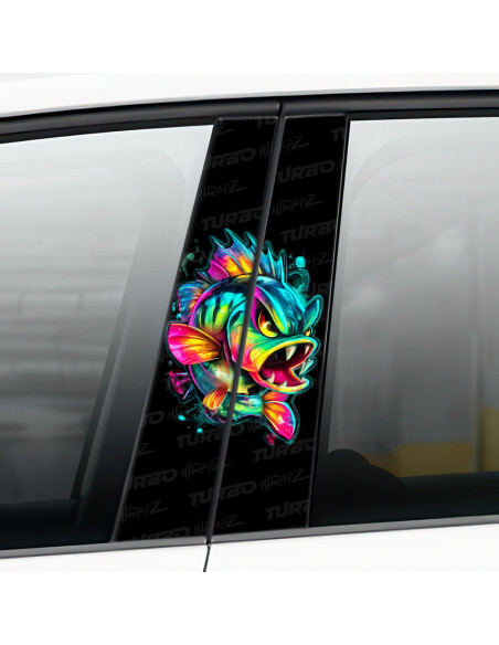 Sticker for car pillar Zły okoń | TurboWrapz.com