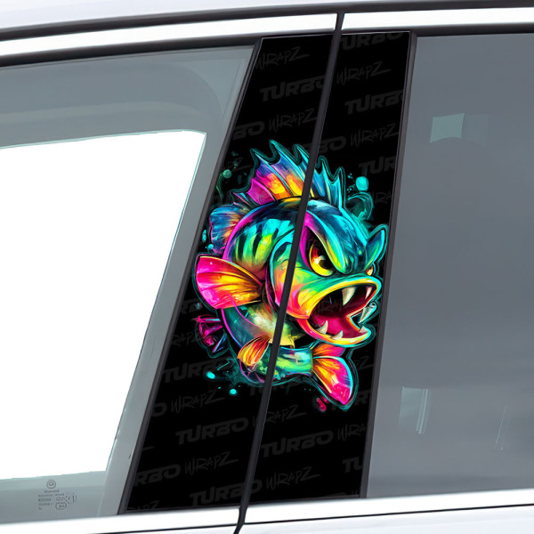 Sticker for car pillar Zły okoń | TurboWrapz.com
