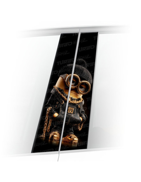 Sticker for car pillar Złoty Minion | TurboWrapz.com