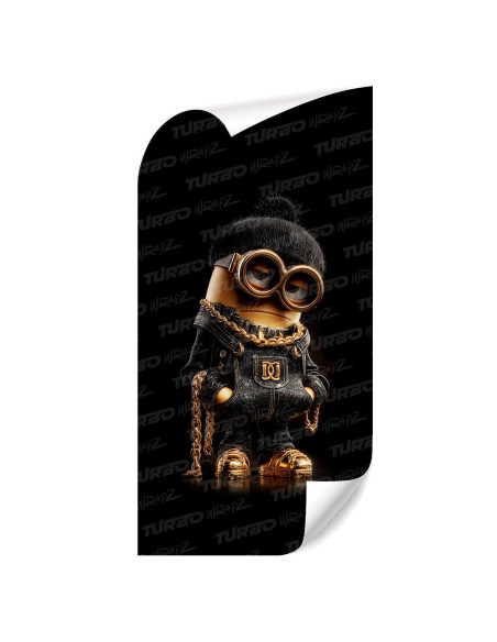 Sticker for car pillar Złoty Minion | TurboWrapz.com