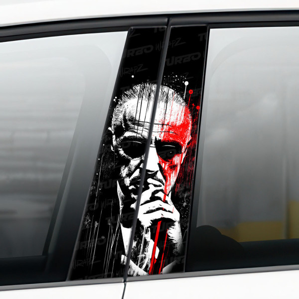 Sticker for car pillar Ojciec Chrzestny | TurboWrapz.com