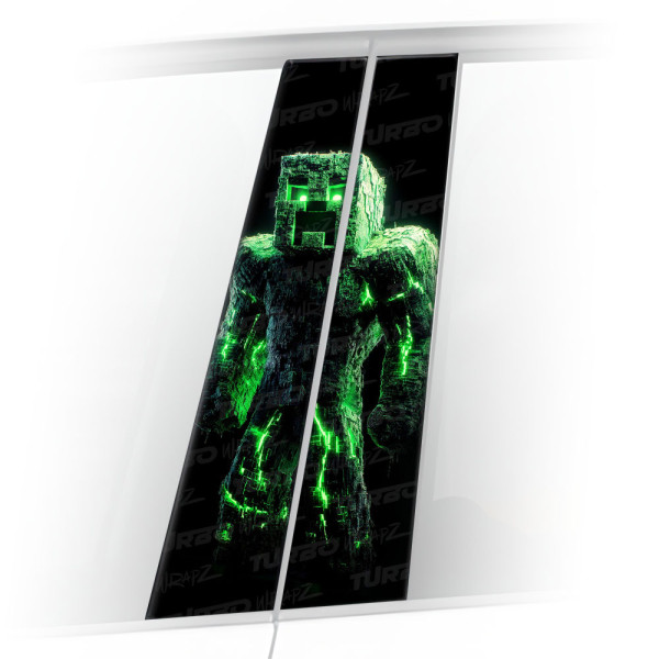 Sticker for car pillar Minecraft 1 | TurboWrapz.com