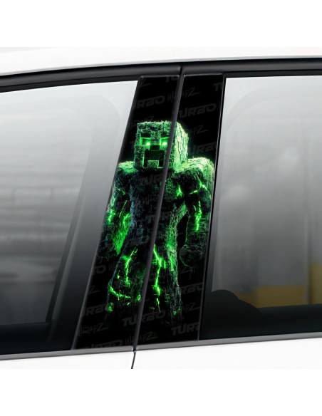 Sticker for car pillar Minecraft 1 | TurboWrapz.com