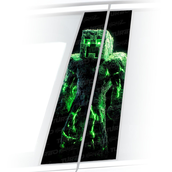 Sticker for car pillar Minecraft 1 | TurboWrapz.com