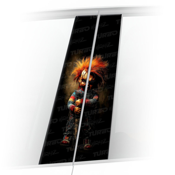 Naklejka na słupek samochodowy Laleczka Chucky | TurboWrapz.com