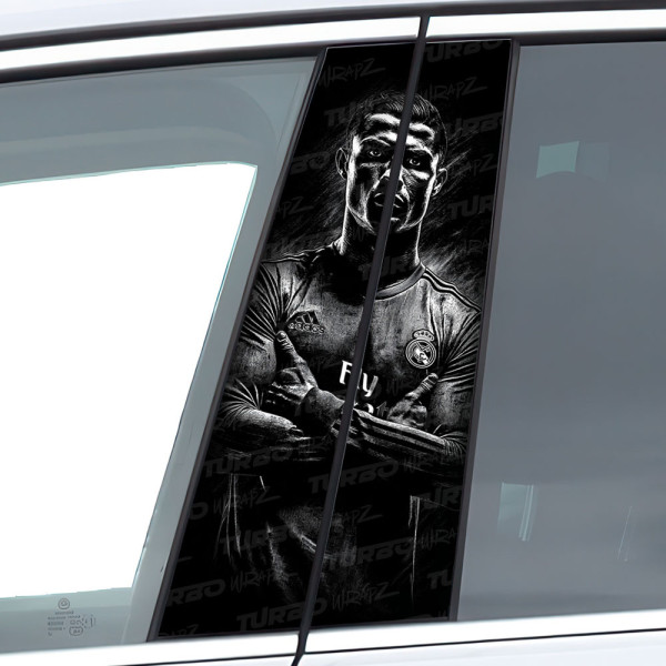 Sticker for car pillar Cristiano Ronaldo | TurboWrapz.com