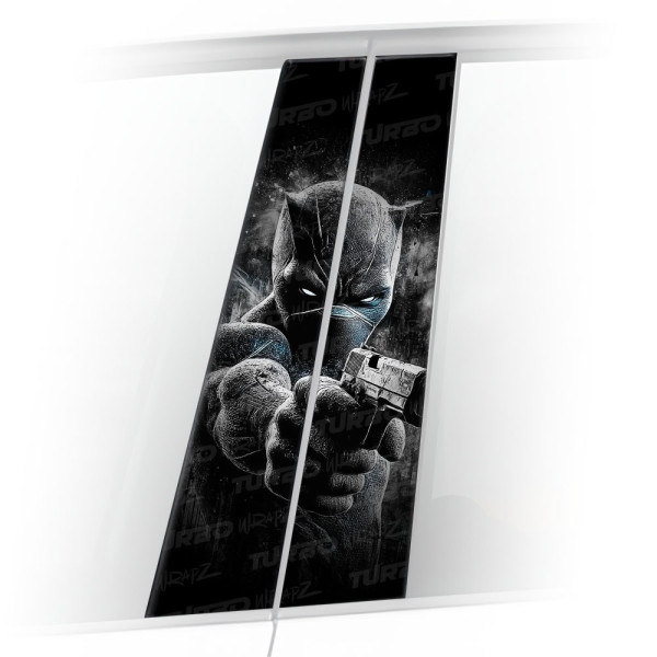 Naklejka na słupek samochodowy Czarna Pantera | TurboWrapz.com