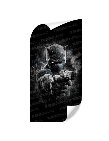 Naklejka na słupek samochodowy Czarna Pantera | TurboWrapz.com