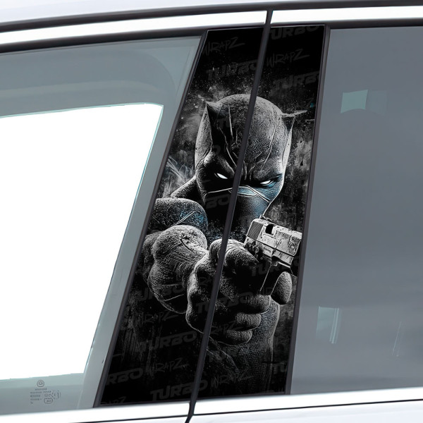 Naklejka na słupek samochodowy Czarna Pantera | TurboWrapz.com