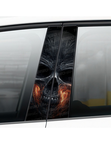 Sticker for car pillar Czaszka 1 | TurboWrapz.com