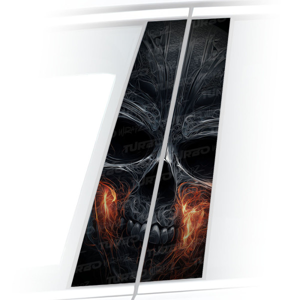 Sticker for car pillar Czaszka 1 | TurboWrapz.com