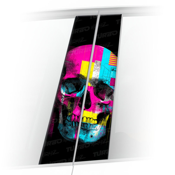 Sticker for car pillar Czaszka 2 | TurboWrapz.com