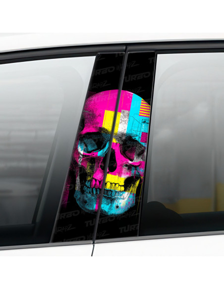 Naklejka na słupek samochodowy Czaszka 2 | TurboWrapz.com