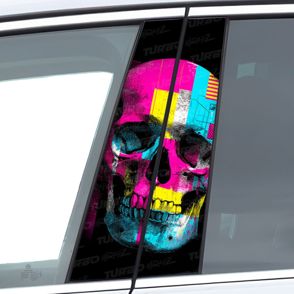 Sticker for car pillar Czaszka 2 | TurboWrapz.com