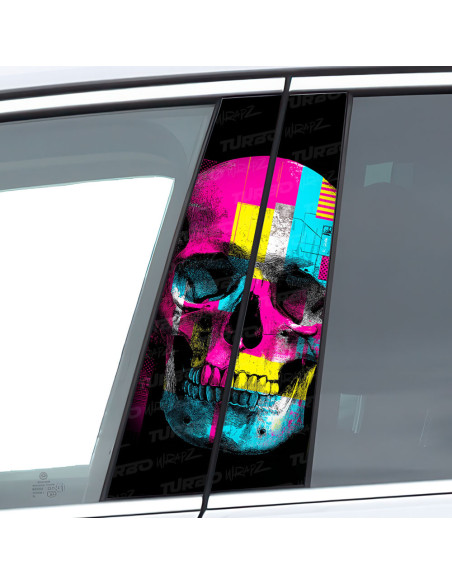 Sticker for car pillar Czaszka 2 | TurboWrapz.com