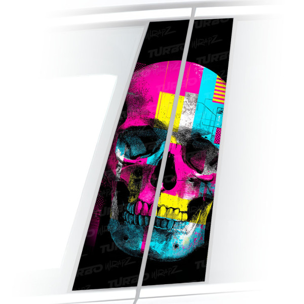 Naklejka na słupek samochodowy Czaszka 2 | TurboWrapz.com