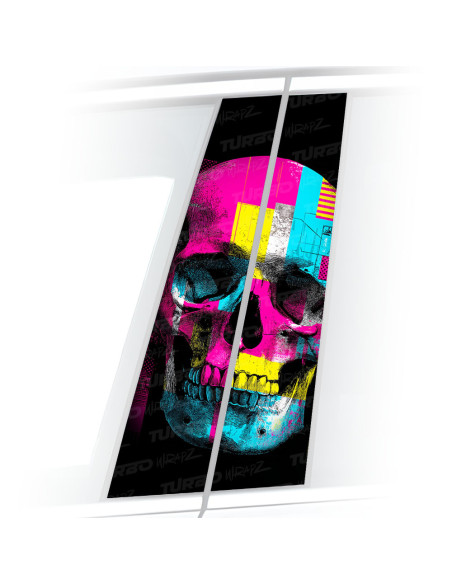 Naklejka na słupek samochodowy Czaszka 2 | TurboWrapz.com