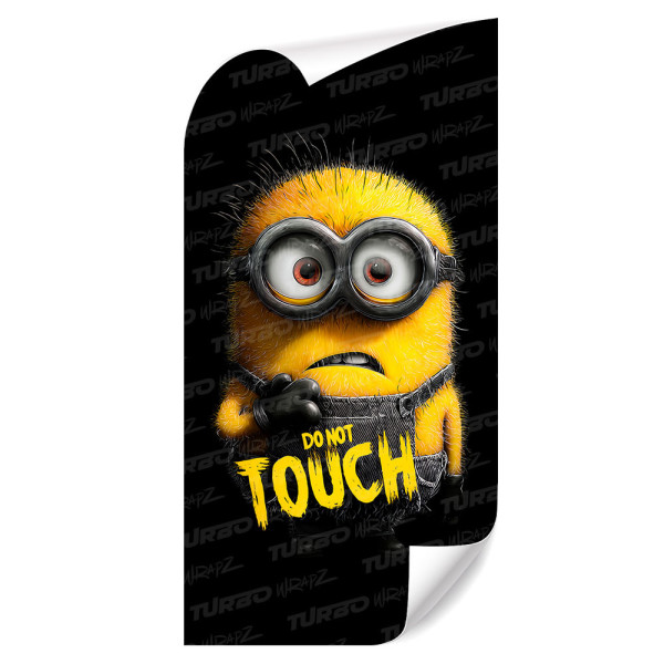 Sticker for car pillar Minion Don't Touch | TurboWrapz.com