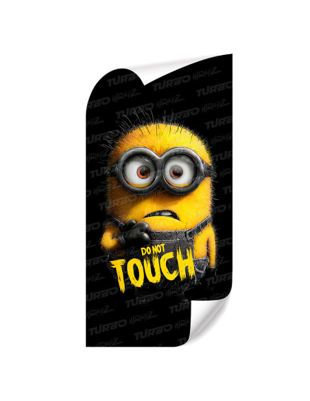 Sticker for car pillar Minion Don't Touch | TurboWrapz.com