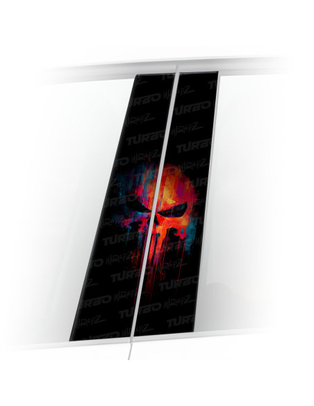 Sticker for car pillar Czaszka Punisher | TurboWrapz.com