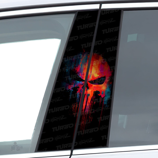 Naklejka na słupek samochodowy Czaszka Punisher | TurboWrapz.com