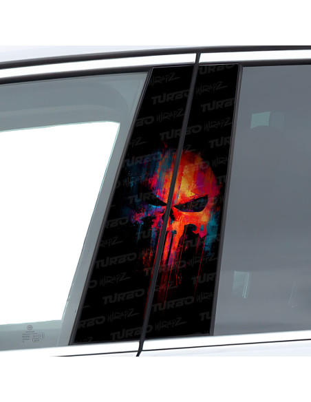 Naklejka na słupek samochodowy Czaszka Punisher | TurboWrapz.com