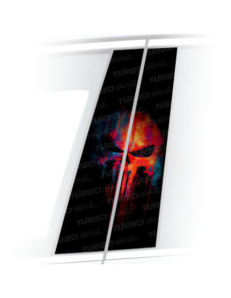 Sticker for car pillar Czaszka Punisher | TurboWrapz.com