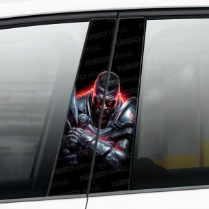 Naklejka na słupek samochodowy Mecha żołnierz | TurboWrapz.com 2
