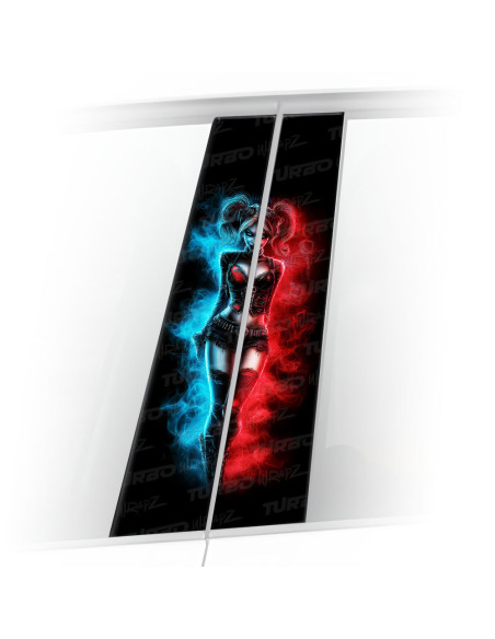 Naklejka na słupek samochodowy Harley Quinn | TurboWrapz.com