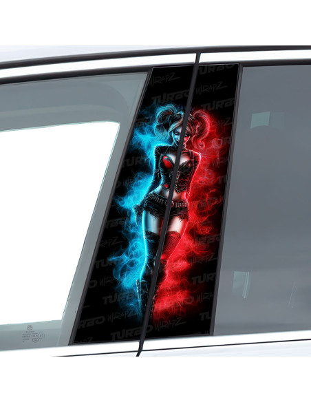 Sticker for car pillar Harley Quinn | TurboWrapz.com