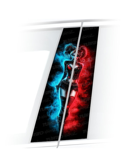 Naklejka na słupek samochodowy Harley Quinn | TurboWrapz.com