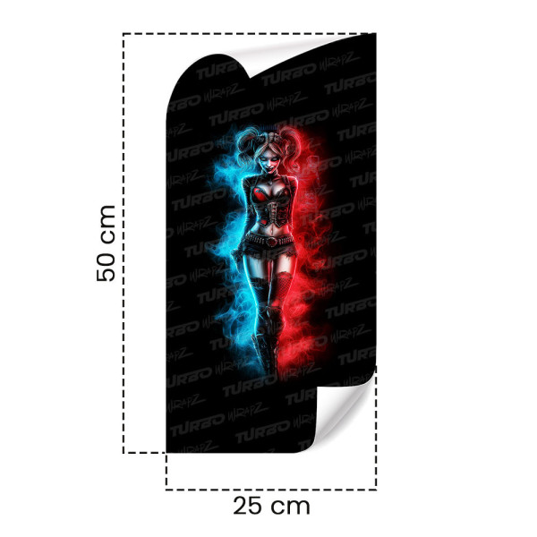 Sticker for car pillar Harley Quinn | TurboWrapz.com