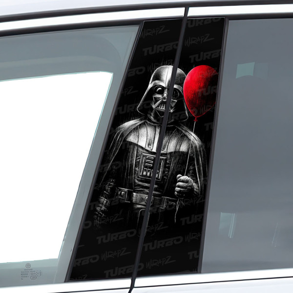 Naklejka na słupek samochodowy Darth Vader z balonikiem | TurboWrapz.com