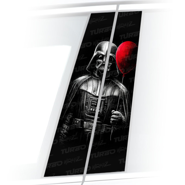 Naklejka na słupek samochodowy Darth Vader z balonikiem | TurboWrapz.com