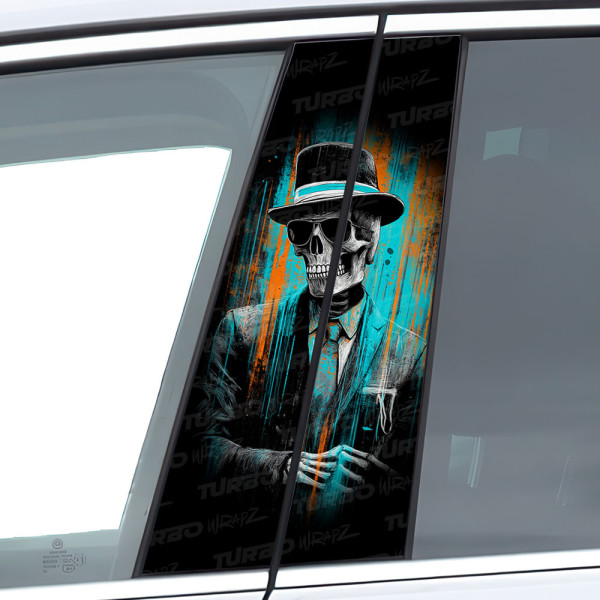 Naklejka na słupek samochodowy Śmierć w garniturze | TurboWrapz.com