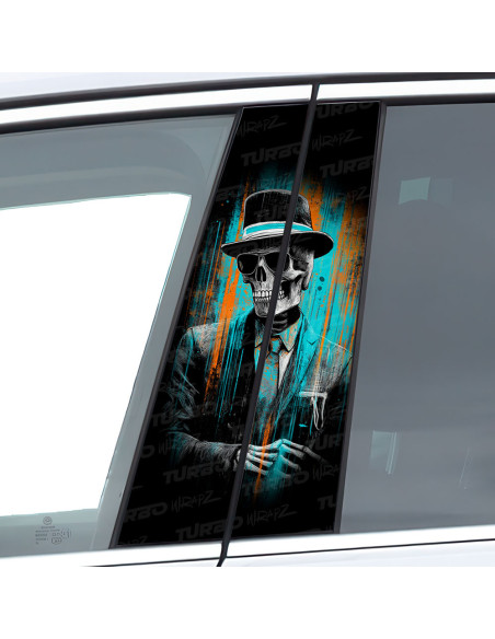 Sticker for car pillar Śmierć w garniturze | TurboWrapz.com