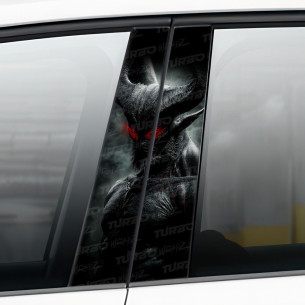 Sticker for car pillar Demon z czerwonymi oczami | TurboWrapz.com 2
