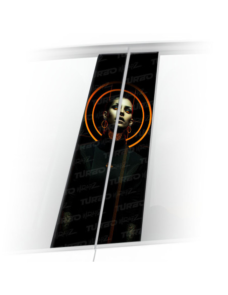 Naklejka na słupek samochodowy Dziewczyna cyberpunk | TurboWrapz.com