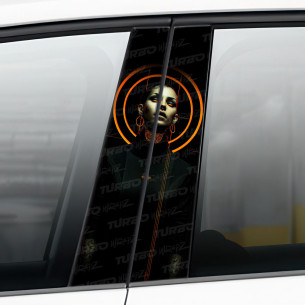 Naklejka na słupek samochodowy Dziewczyna cyberpunk | TurboWrapz.com 2