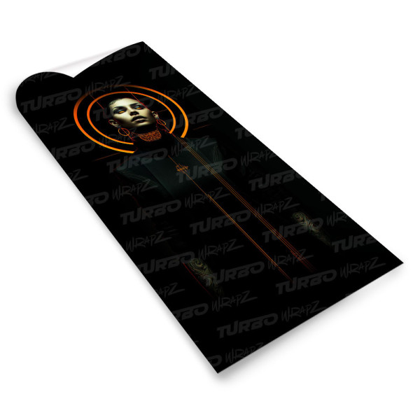 Naklejka na słupek samochodowy Dziewczyna cyberpunk | TurboWrapz.com