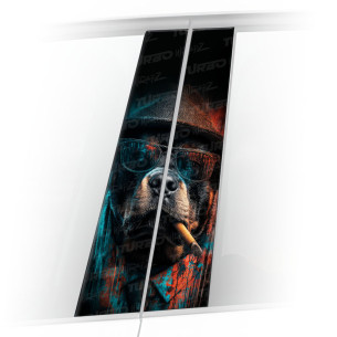 Naklejka na słupek samochodowy Pitbull Gangster | TurboWrapz.com