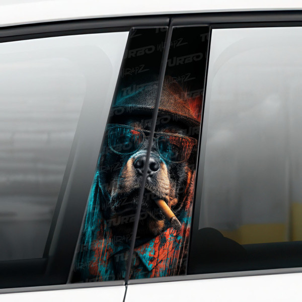 Naklejka na słupek samochodowy Pitbull Gangster | TurboWrapz.com