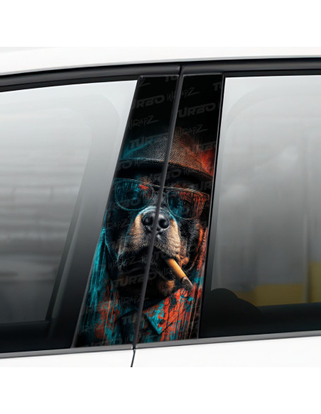 Naklejka na słupek samochodowy Pitbull Gangster | TurboWrapz.com