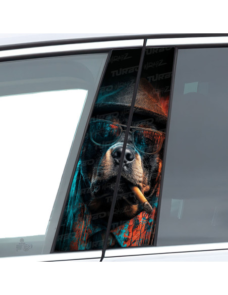 Naklejka na słupek samochodowy Pitbull Gangster | TurboWrapz.com