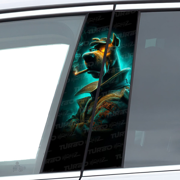 Sticker for car pillar Scooby Doo z fajką | TurboWrapz.com