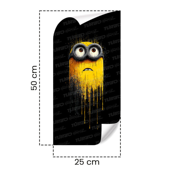 Sticker for car pillar Minion Splash | TurboWrapz.com