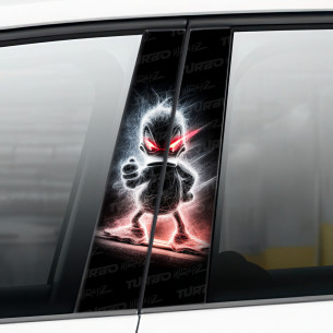 Naklejka na słupek samochodowy Kaczor Donald demon | TurboWrapz.com 2