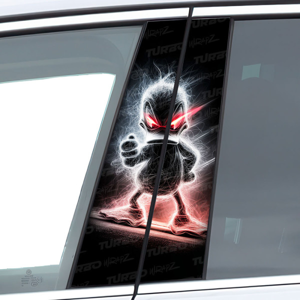 Naklejka na słupek samochodowy Kaczor Donald demon | TurboWrapz.com