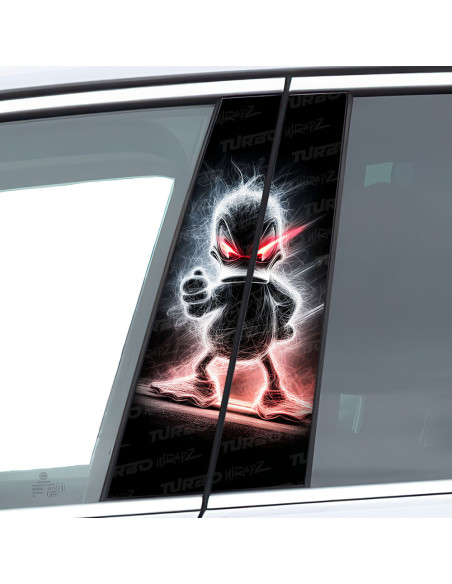 Naklejka na słupek samochodowy Kaczor Donald demon | TurboWrapz.com